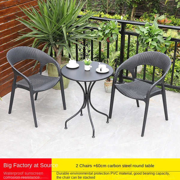 Garden outdoor table and chair ,imitation rattan chair 693