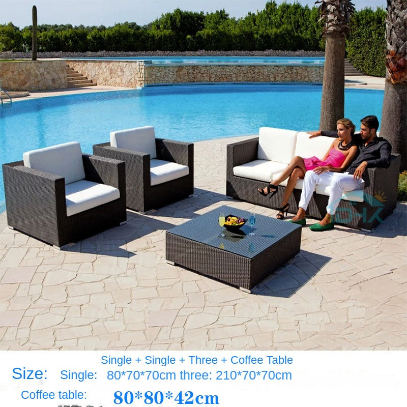 Outdoor furniture, outdoor rattan sofa 634