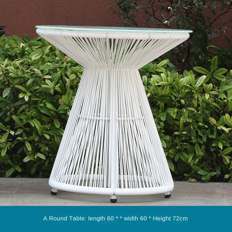 Outdoor Table and Chair ,  Weaving Table and Chair Set 672