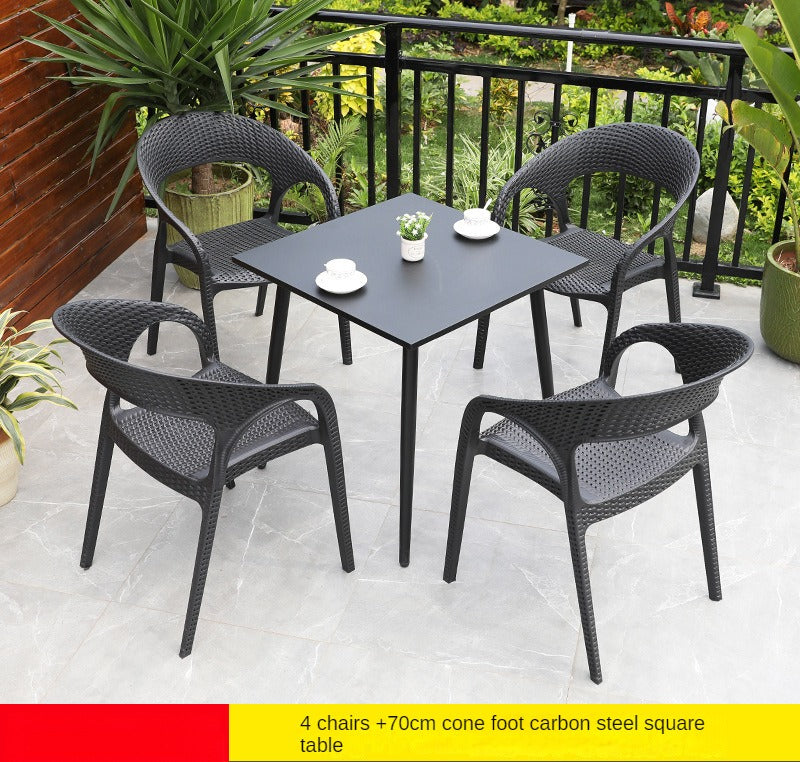 Garden outdoor table and chair ,imitation rattan chair 693