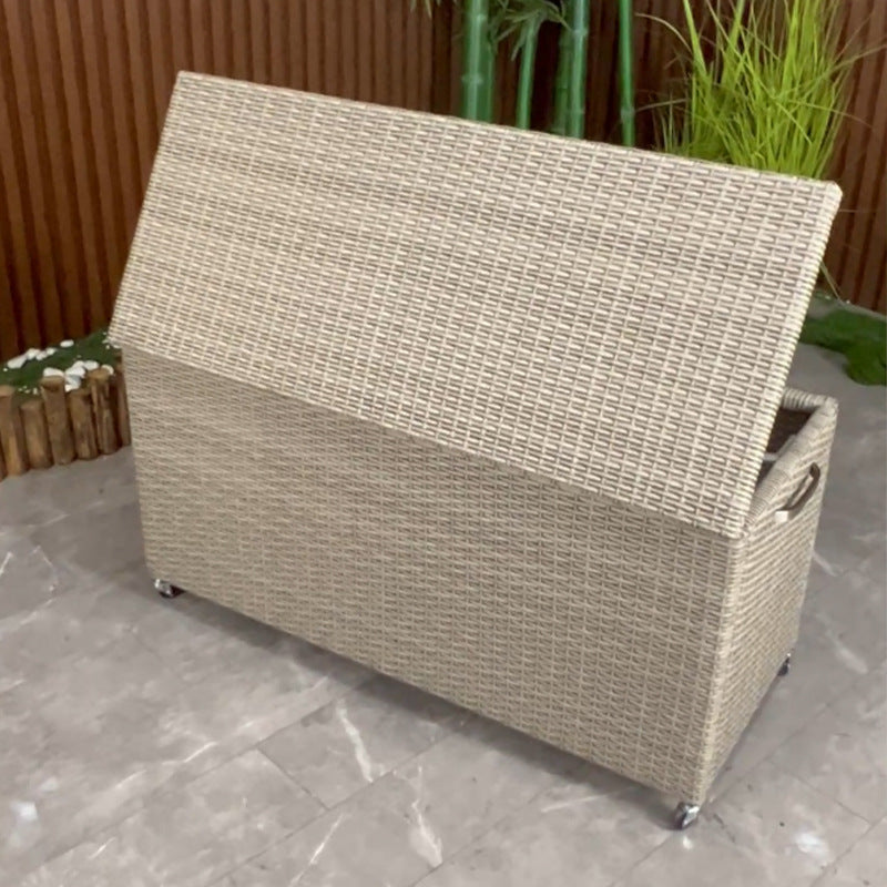 Outdoor  leisure storage box, imitation rattan storage cabinet 607