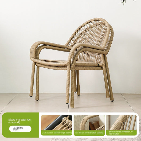 Rattan woven tables and chairs, outdoor furniture 679