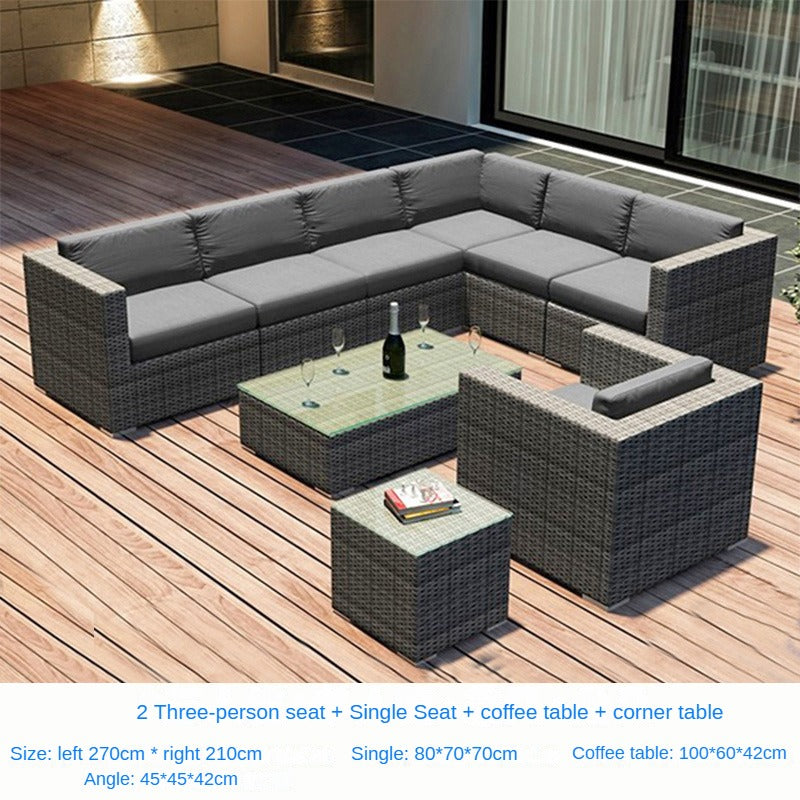 Outdoor furniture, outdoor rattan sofa 634