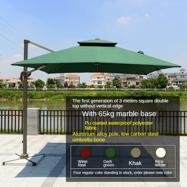 Outdoor sunshade umbrella, double topped Roman umbrella 663