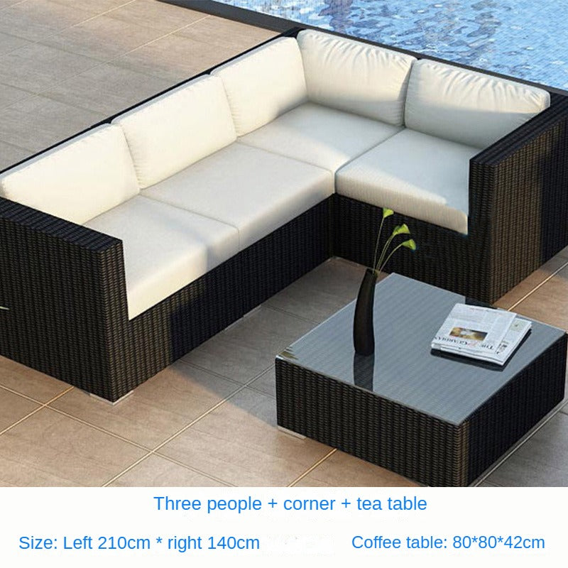 Outdoor furniture, outdoor rattan sofa 634