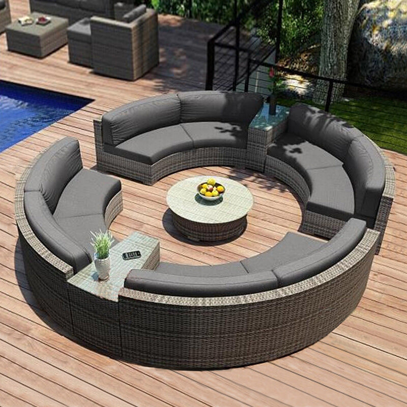 Outdoor furniture, rattan sofa,circular sofa 674