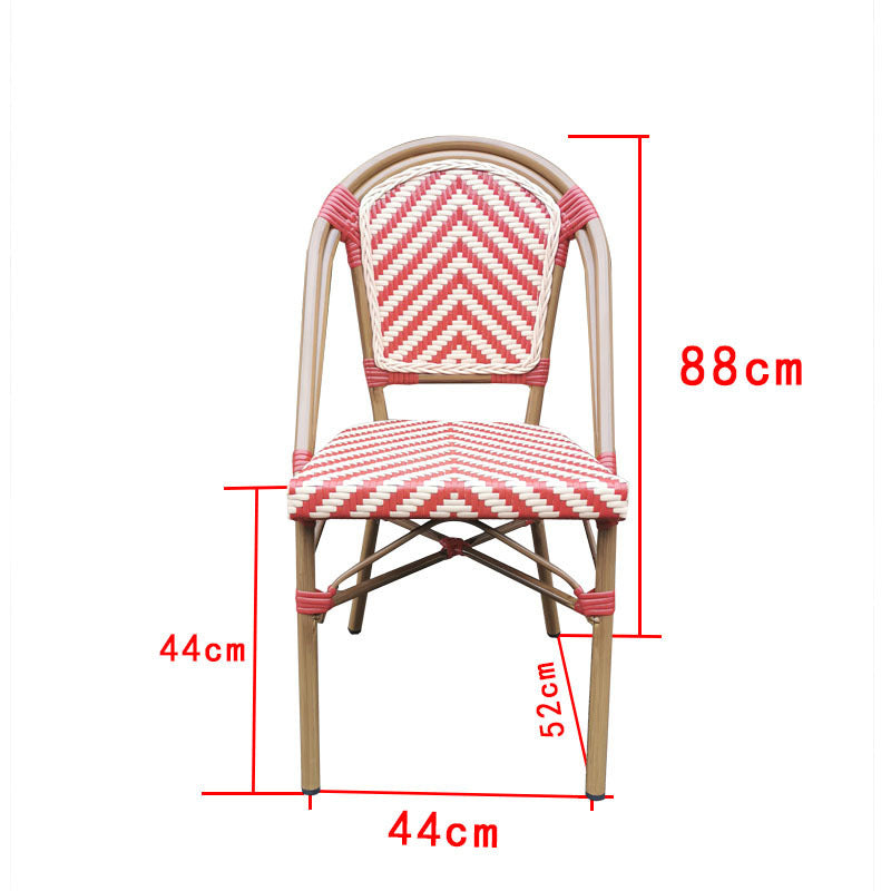 Marble dining table, rattan table and chair 693