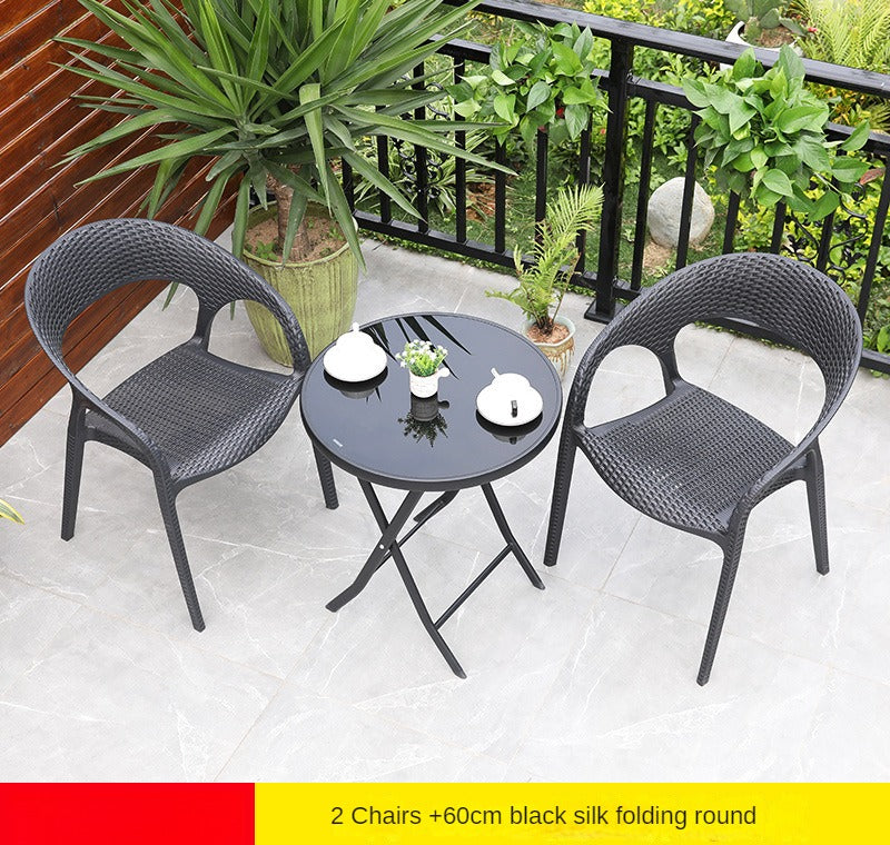 Garden outdoor table and chair ,imitation rattan chair 693