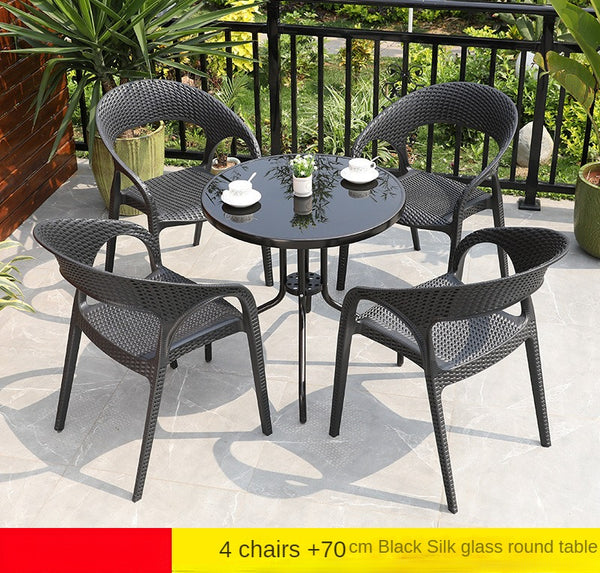 Garden outdoor table and chair ,imitation rattan chair 693