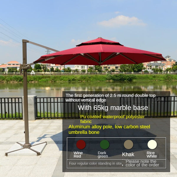 Outdoor sunshade umbrella, double topped Roman umbrella 663