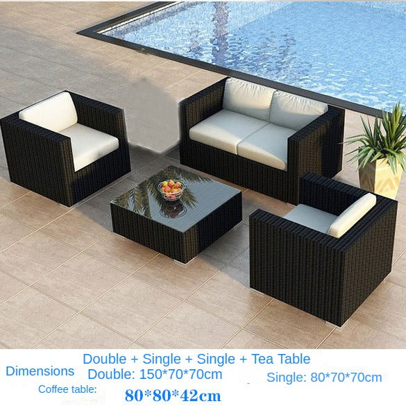 Outdoor furniture, outdoor rattan sofa 634