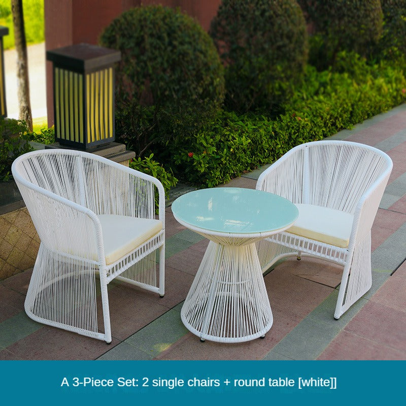 Outdoor Table and Chair ,  Weaving Table and Chair Set 672