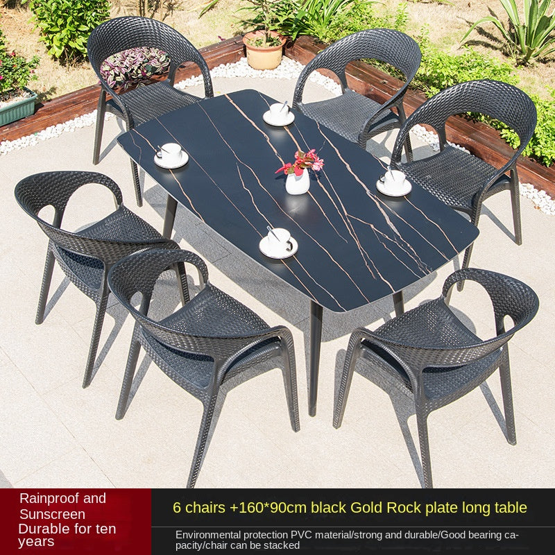 Garden outdoor table and chair ,imitation rattan chair 693