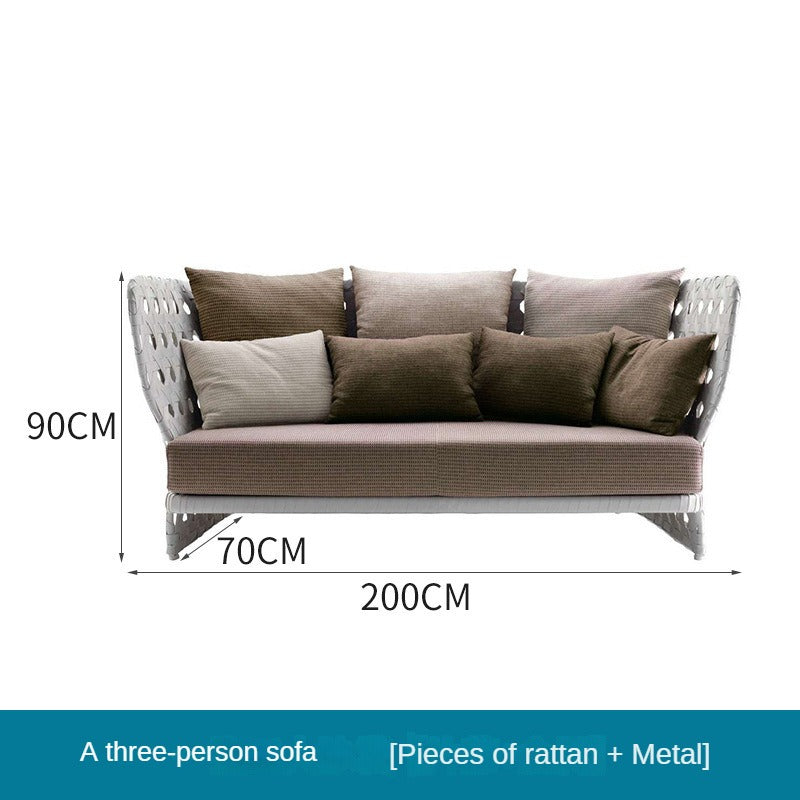 Outdoor rattan sofa,outdoor furniture 675