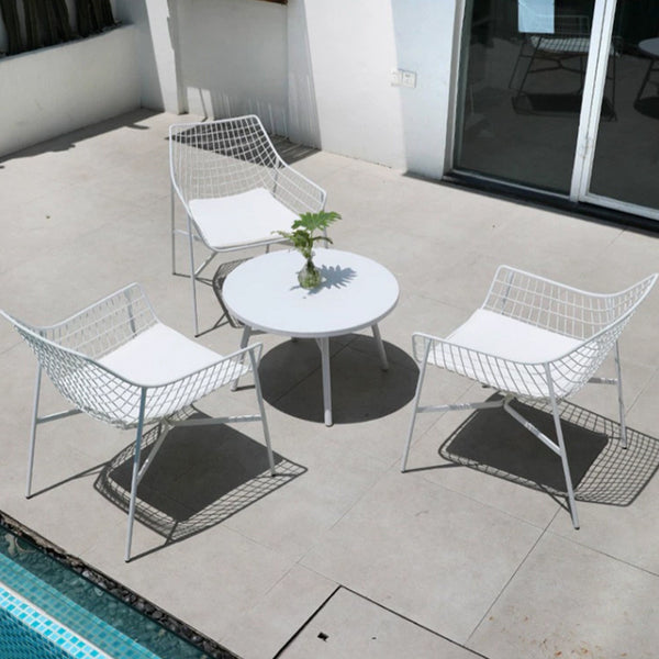 Outdoor Table and Chair Set Combination, Courtyard, Balcony, Garden, Waterproof and Sunscreen, Iron Art, Leisure, Coffee and Milk Tea Shop, Table and Chair