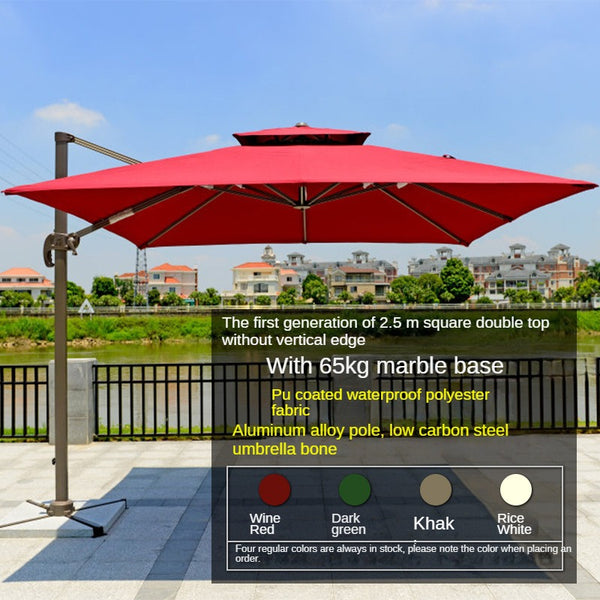 Outdoor sunshade umbrella, double topped Roman umbrella 663