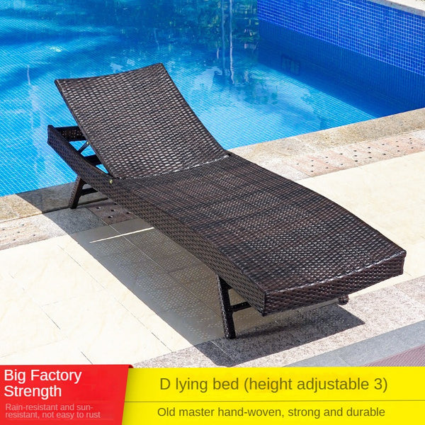 swimming pool lounge chair, rattan beach lounge chair  617