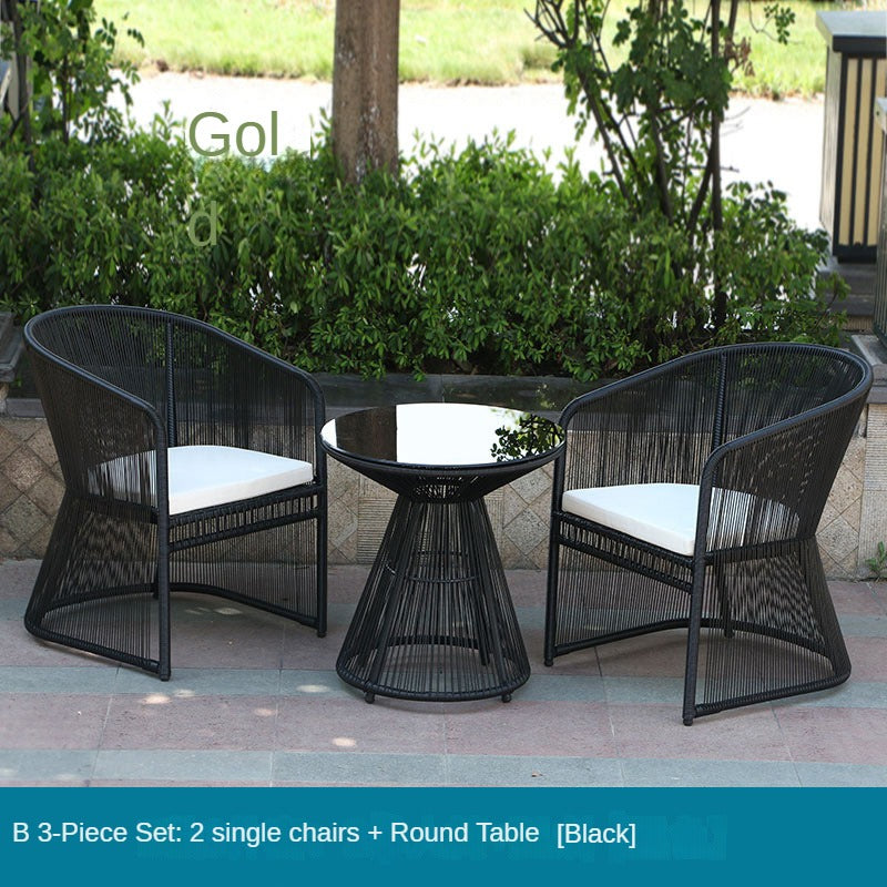 Outdoor Table and Chair ,  Weaving Table and Chair Set 672