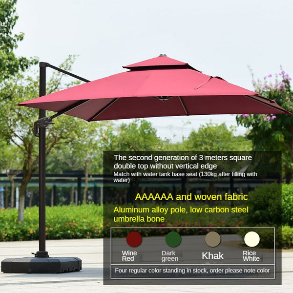 Outdoor sunshade umbrella, double topped Roman umbrella 663