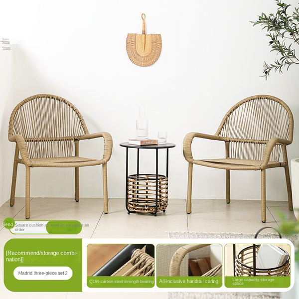 Rattan woven tables and chairs, outdoor furniture 679