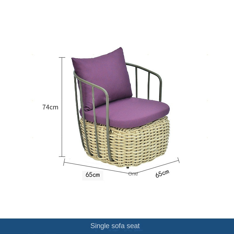 Outdoor sofa, rattan chair sofa, outdoor rattan furniture 699