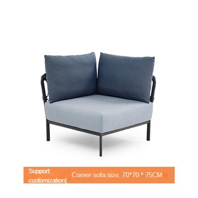 outdoor sofa,courtyard rattan woven sofa 727