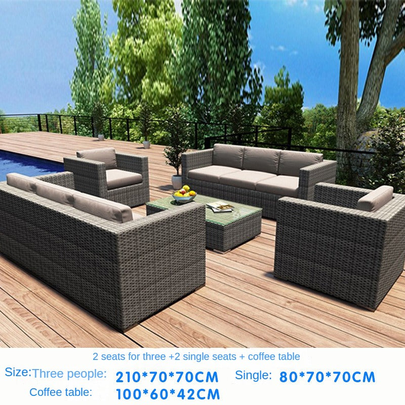 Outdoor furniture, outdoor rattan sofa 634