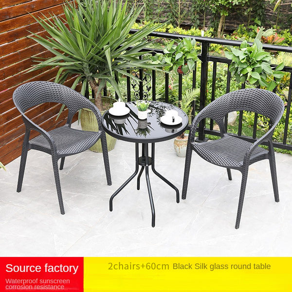 Garden outdoor table and chair ,imitation rattan chair 693