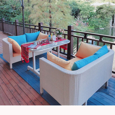 Outdoor rattan tables and chairs, courtyard rattan chairs 732