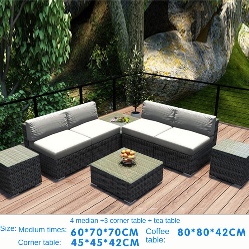 Outdoor furniture, outdoor rattan sofa 634