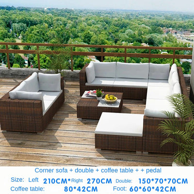 Outdoor furniture, outdoor rattan sofa 634