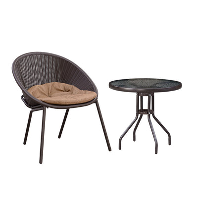 Outdoor balcony, rattan woven small table and chair 640