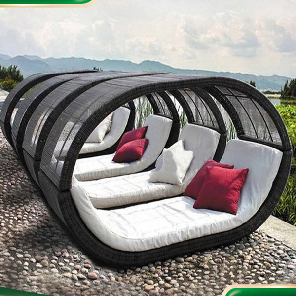 Outdoor large rattan sofa, bird's nest bed, 618