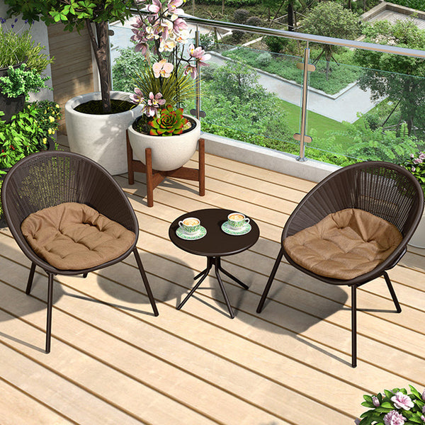 Outdoor balcony, rattan woven small table and chair 640