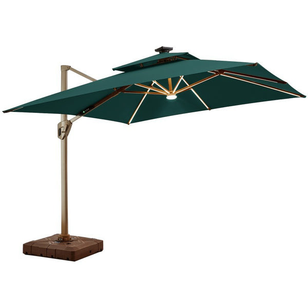 Outdoor sunshade umbrella, double topped Roman umbrella 663