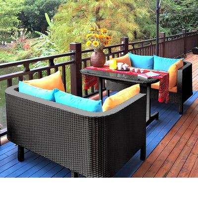 Outdoor rattan tables and chairs, courtyard rattan chairs 732