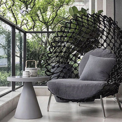 outdoor vine woven sofa, single person sofa chair 639