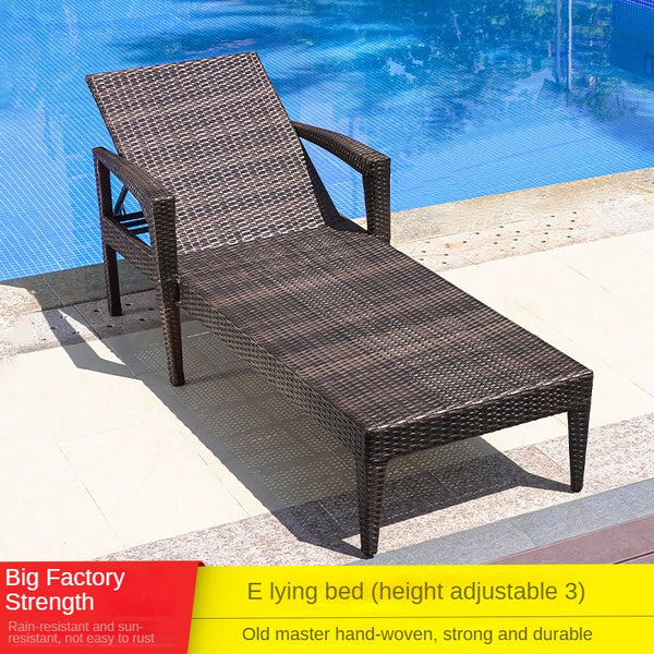 swimming pool lounge chair, rattan beach lounge chair  617