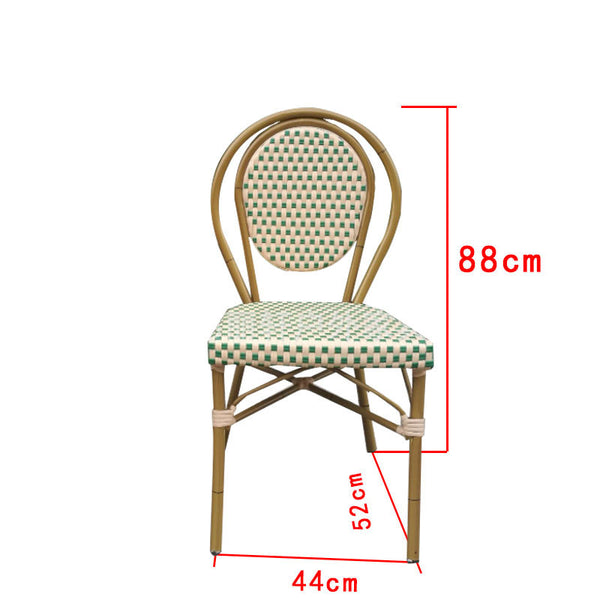 Marble dining table, rattan table and chair 693