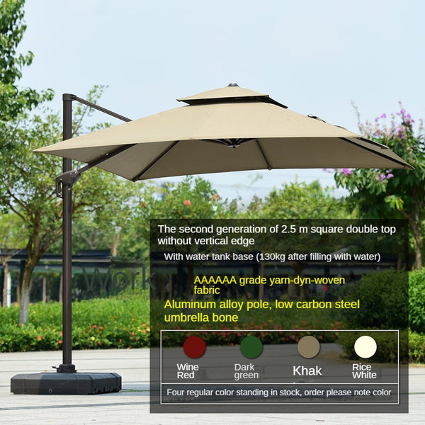 Outdoor sunshade umbrella, double topped Roman umbrella 663