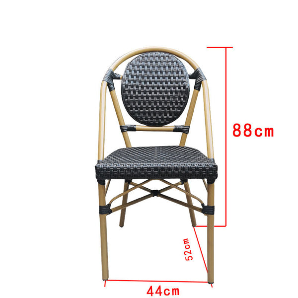 Marble dining table, rattan table and chair 693