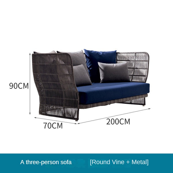 Outdoor rattan sofa,outdoor furniture 675