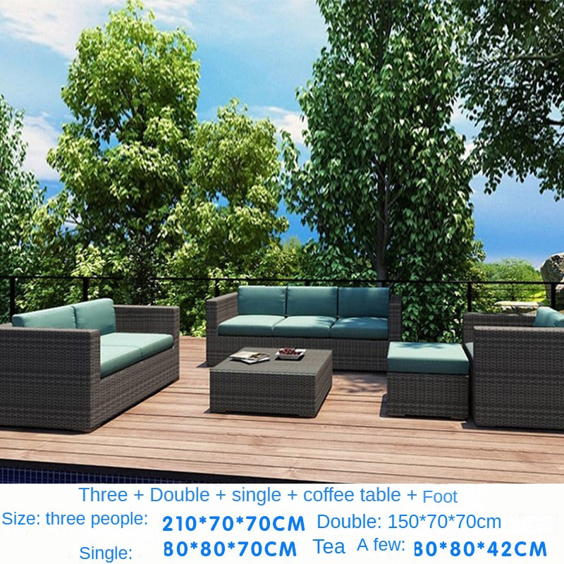 Outdoor furniture, outdoor rattan sofa 634