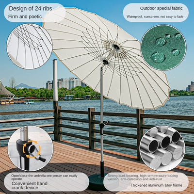 Outdoor sunshade umbrella, folding sunshade umbrella 662