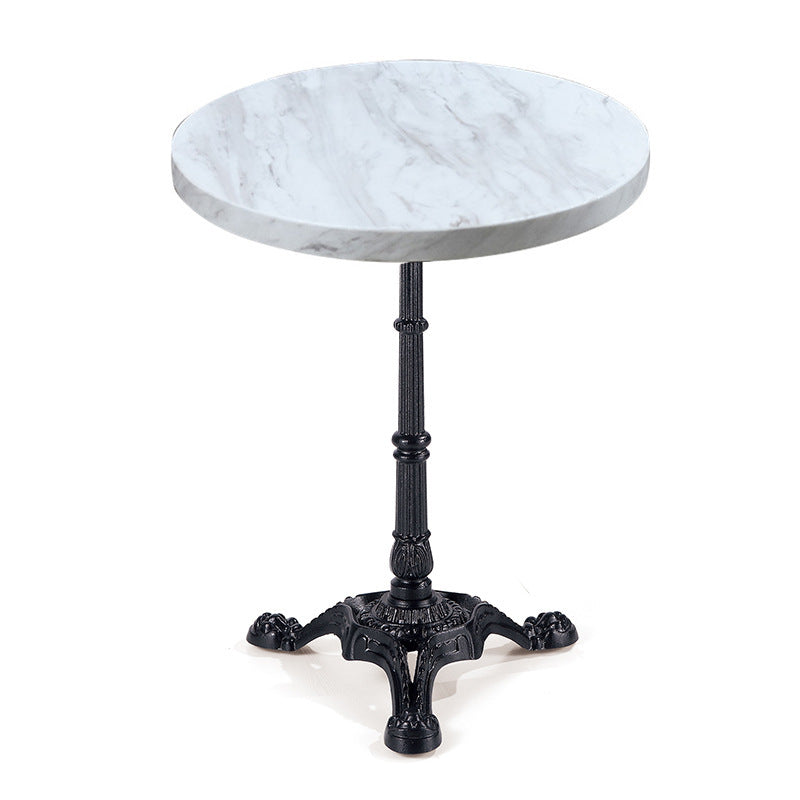 Marble dining table, rattan table and chair 693