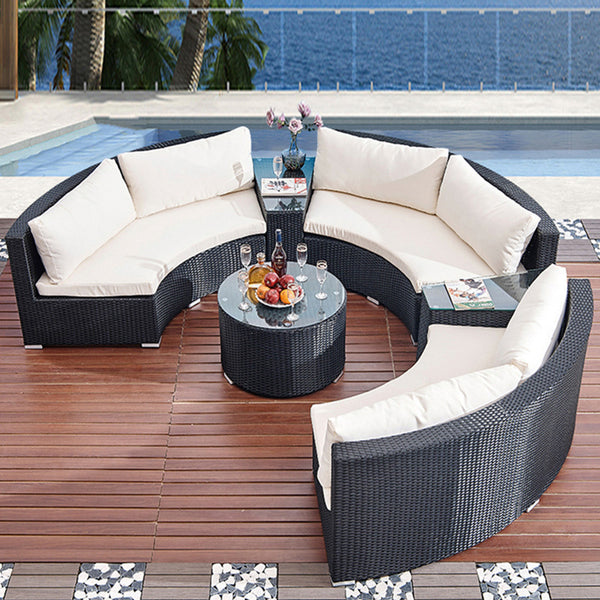 Outdoor furniture, rattan sofa,circular sofa 674