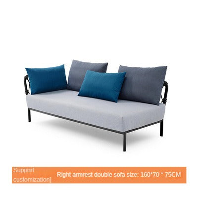 outdoor sofa,courtyard rattan woven sofa 727