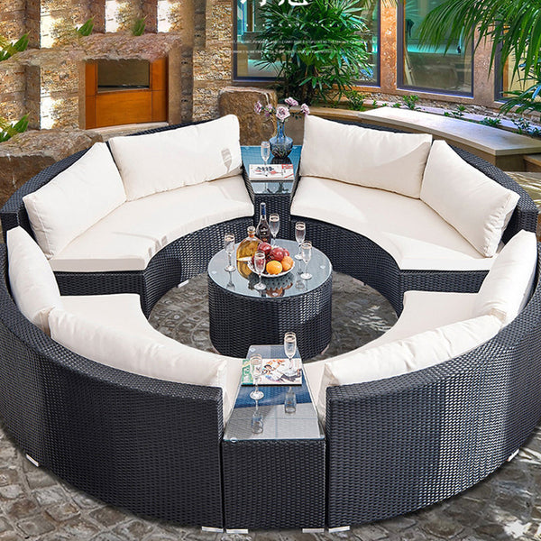 Outdoor furniture, rattan sofa,circular sofa 674