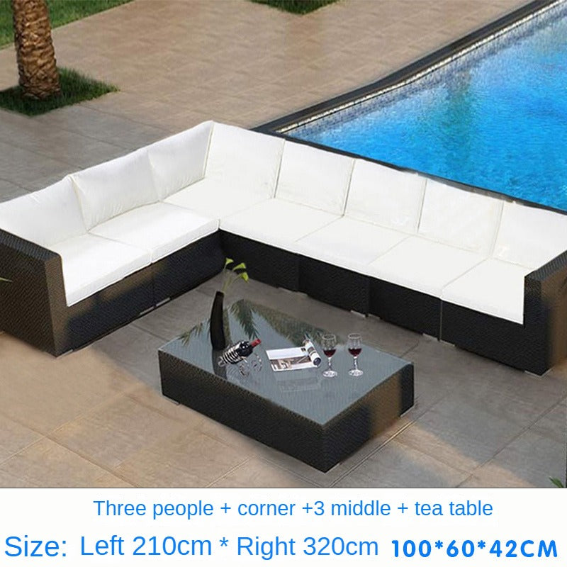 Outdoor furniture, outdoor rattan sofa 634