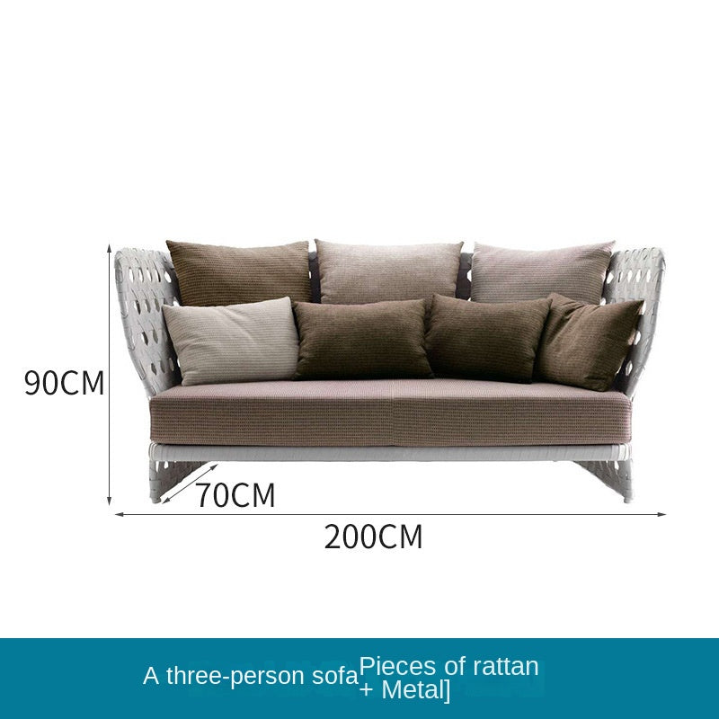 Outdoor rattan sofa,outdoor furniture 675